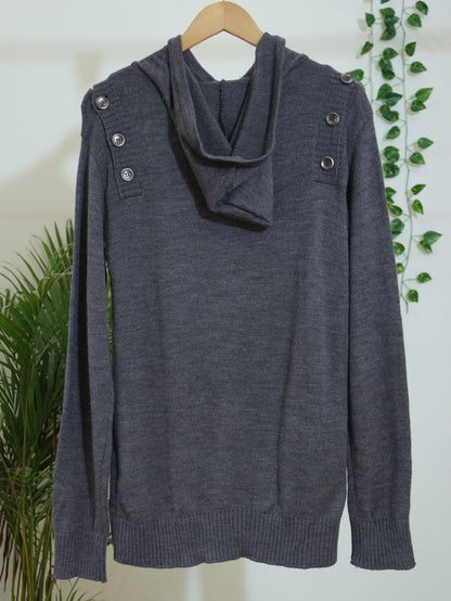 Grey Hooded Sweater - 38"