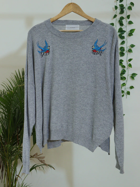 Grey Oversized Sweater - 42"