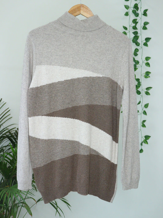Grey Brown Turtle Neck - 38"
