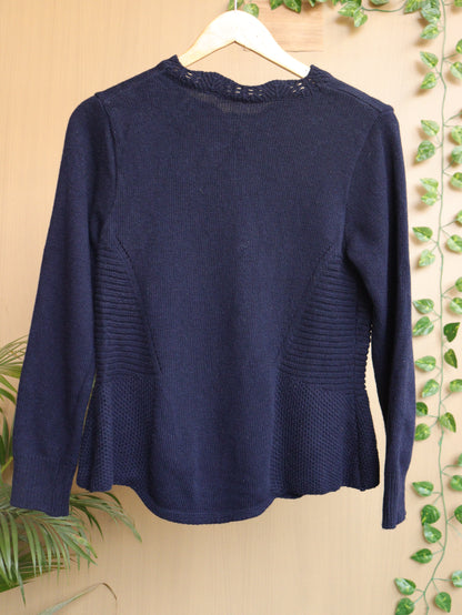 Blue Cardigan - 38"
