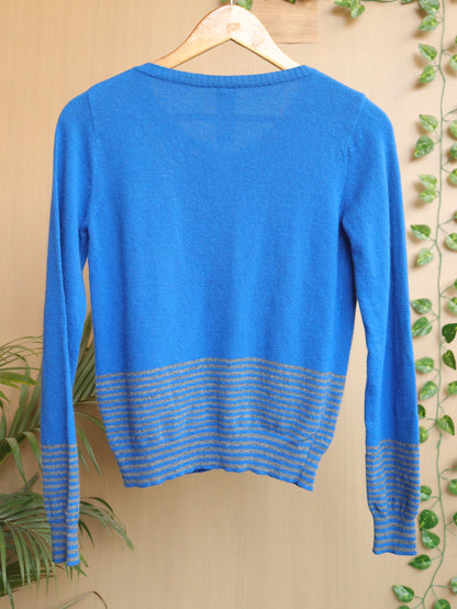 Blue Cardigan - 36"
