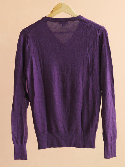 Purple V Neck Sweater - 40"
