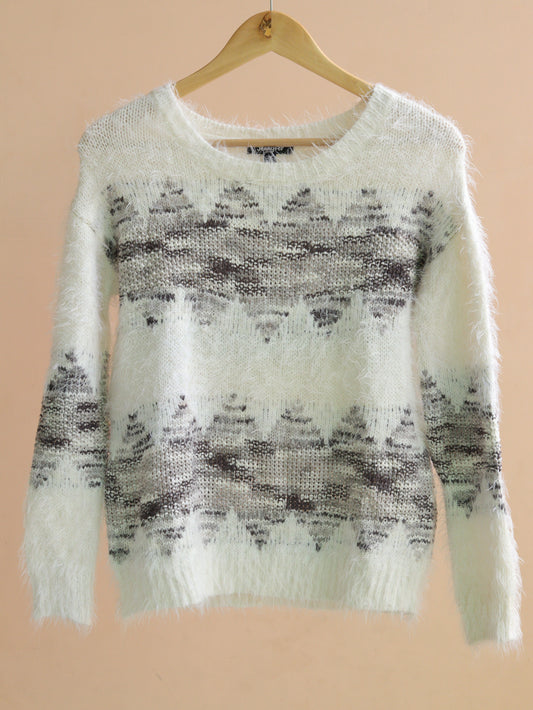 Fur Printed Sweater - 38"