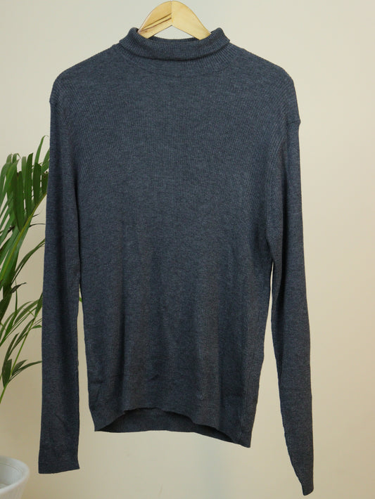 Grey Turtle Neck Sweater - 39"