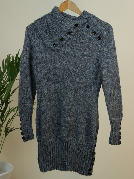 Grey Turtle Neck Sweater - 40"
