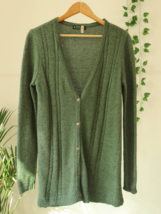 Green Cardigan - 38"