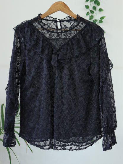 Lace Black Top - 38"