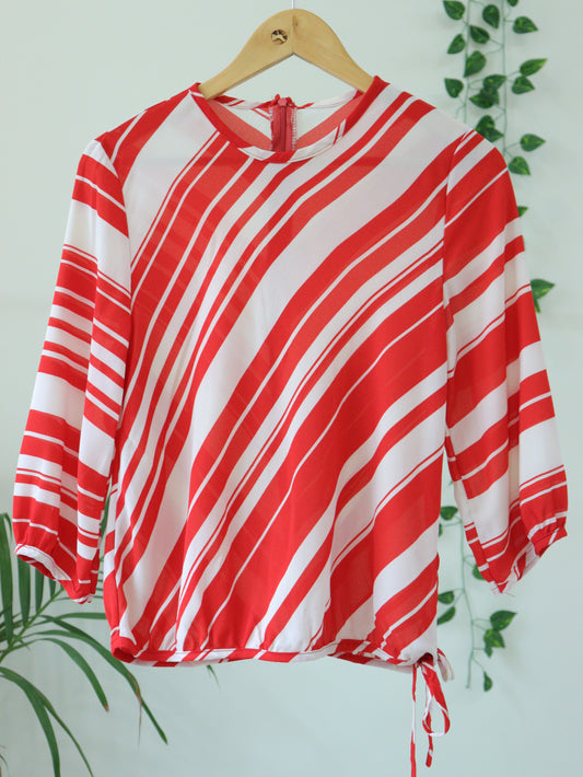 Red Printed Top - 38"