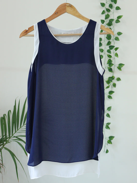 Blue & White Top - 36"