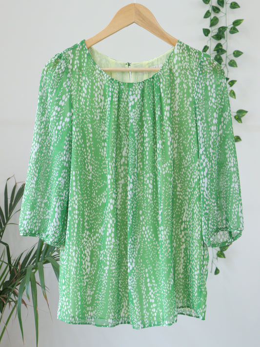 Green Printed Top - 40"
