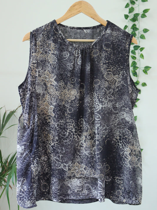 Blue Printed Top - 44"