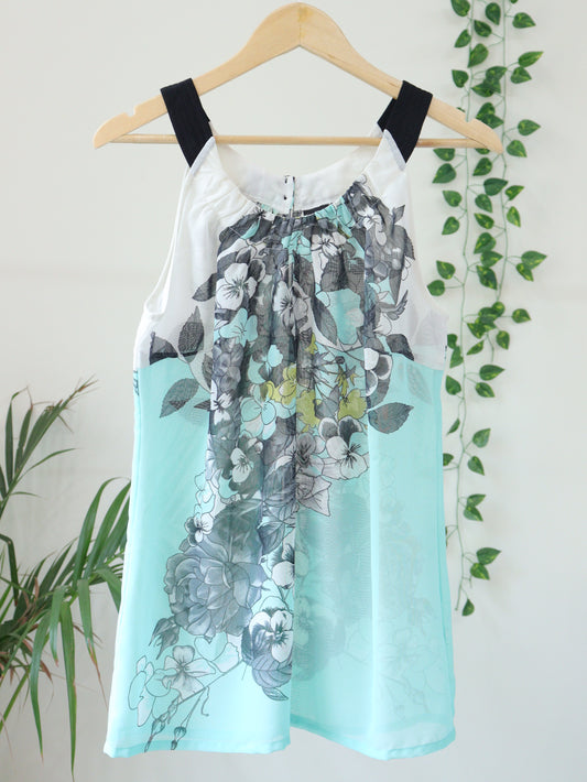 White Printed Top - 36"