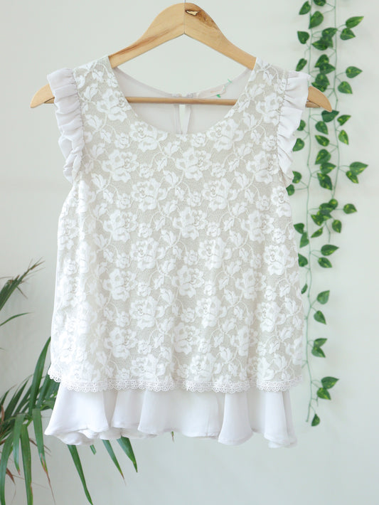 Off White Lace Top - 34"