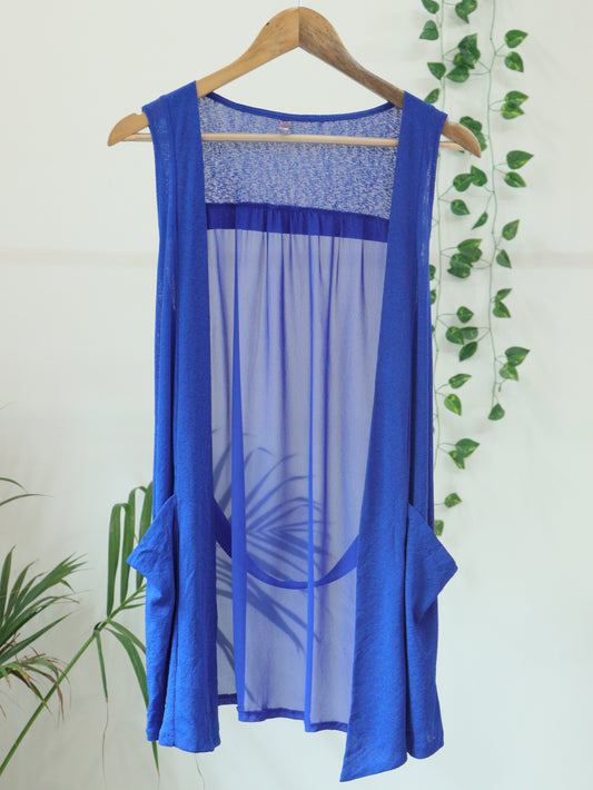 Blue Shrug - 38"