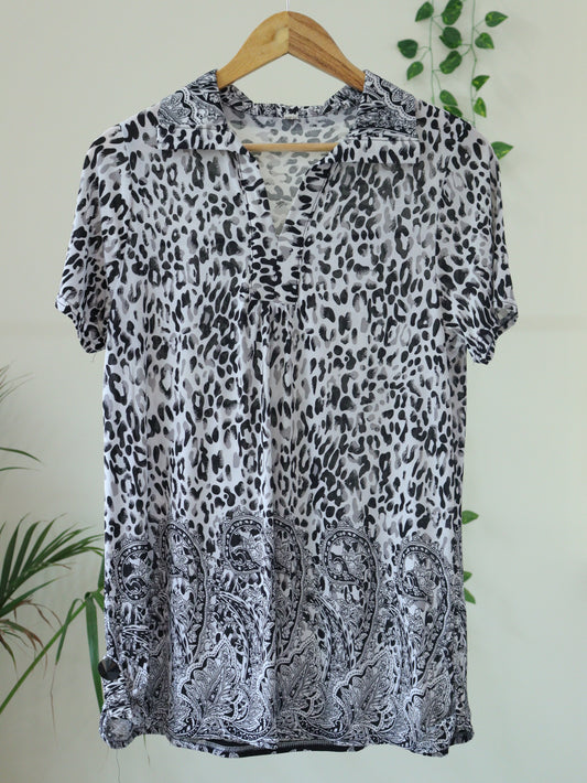 White Printed Top - 38"