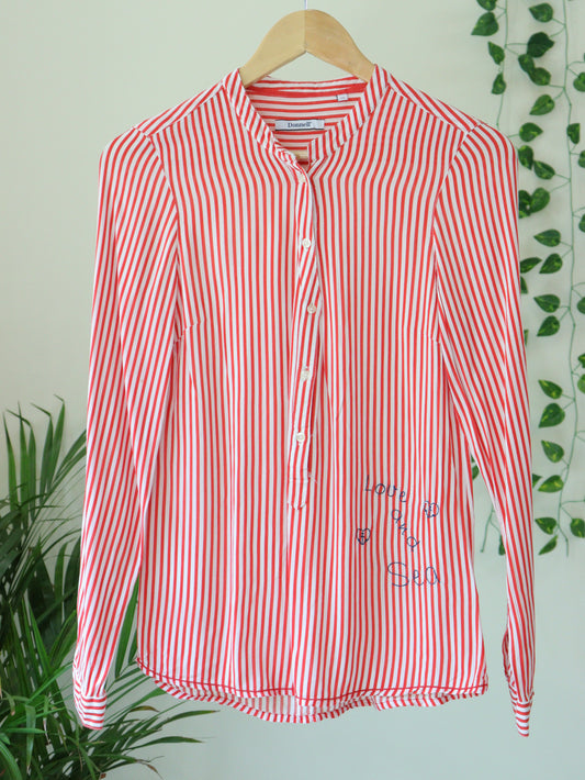 Red Striped Top - 34"