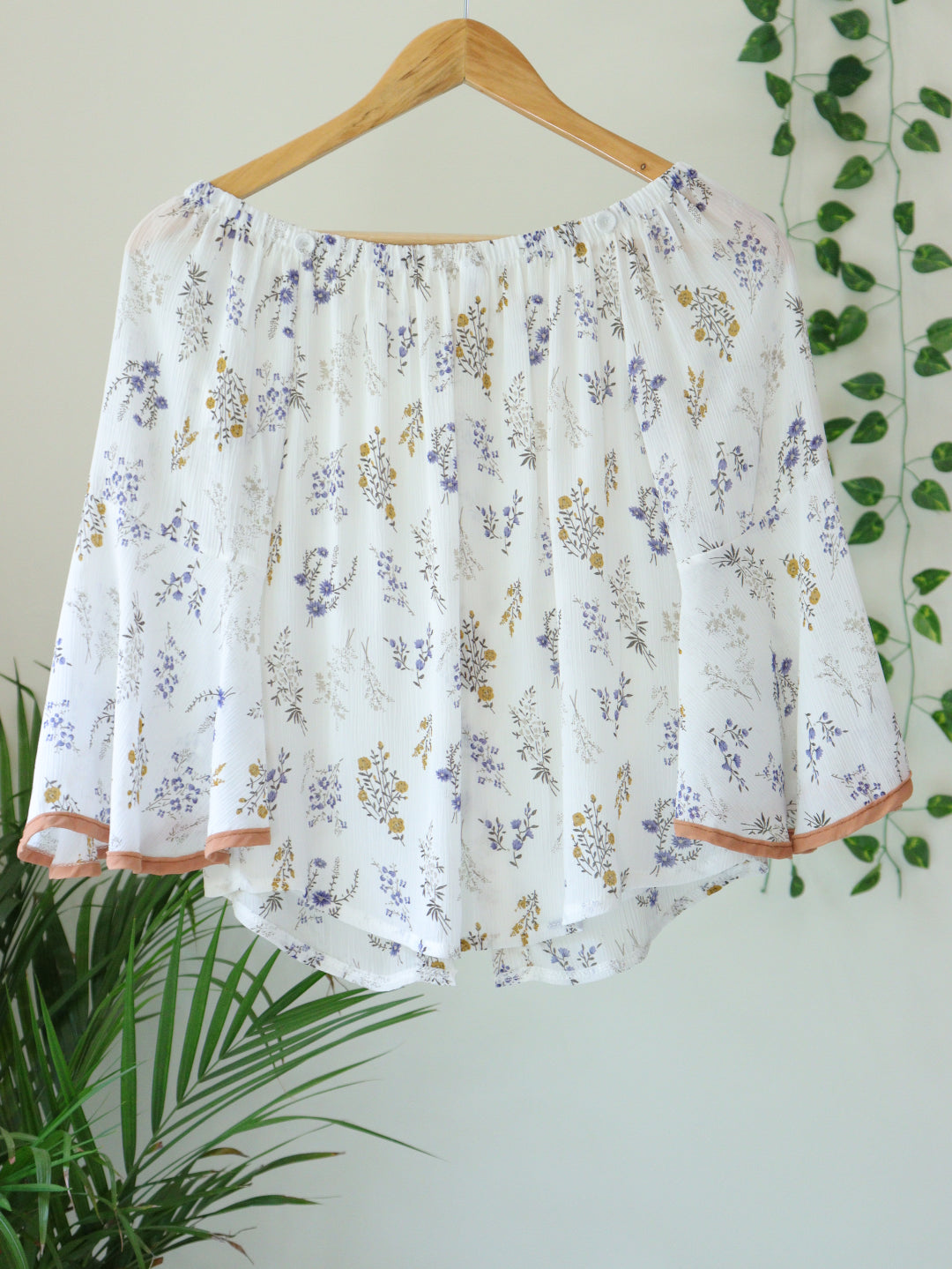 White Printed Top - 34"