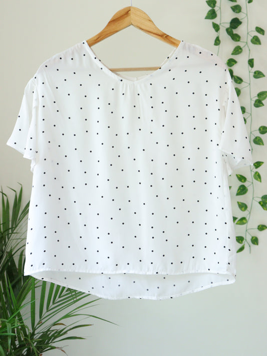 White Dotted Top - 38"