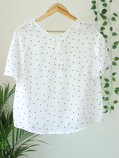 White Dotted Top - 38"