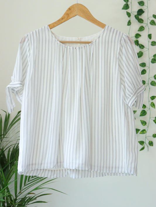 White Striped Top - 36"