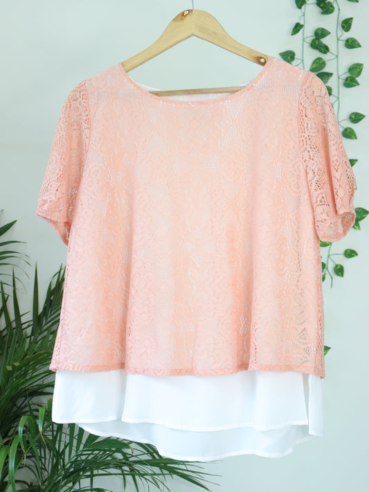 Peach Lace Top - 38"