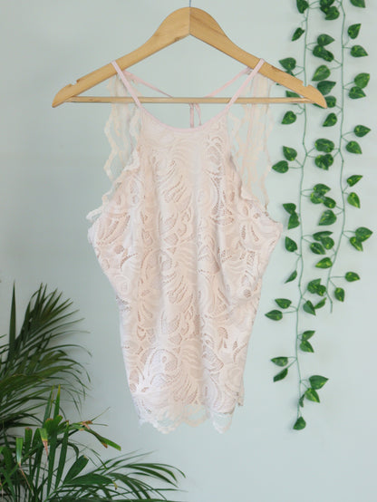 Peach Lace Top - 34"
