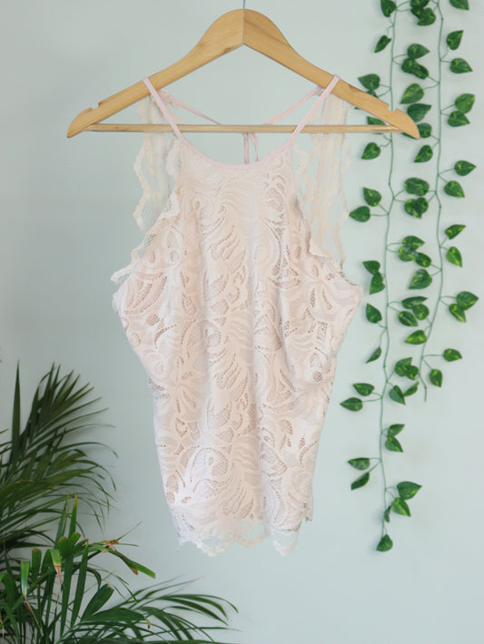Peach Lace Top - 34"