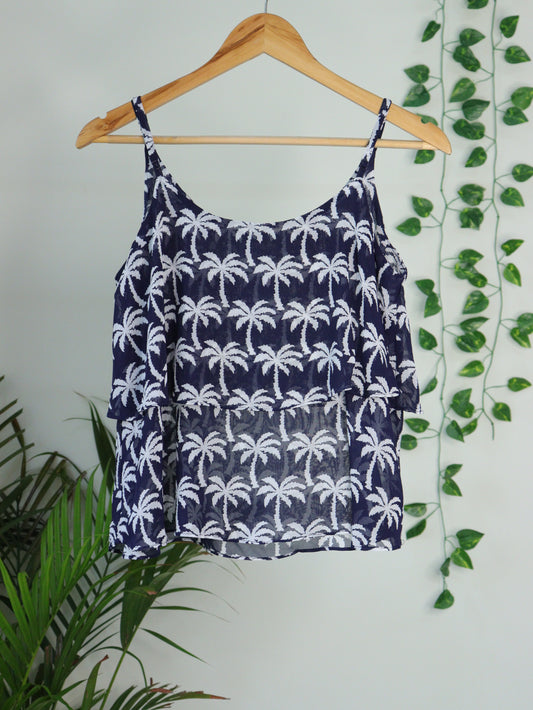 Blue Printed Top - 36"