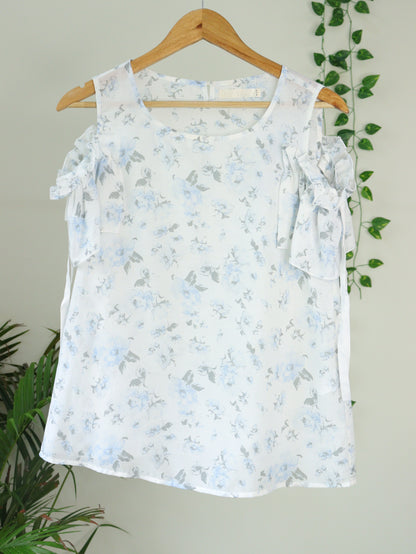 White Printed Top - 36"