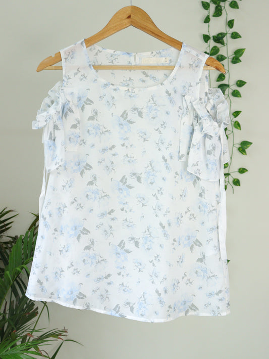 White Printed Top - 36"