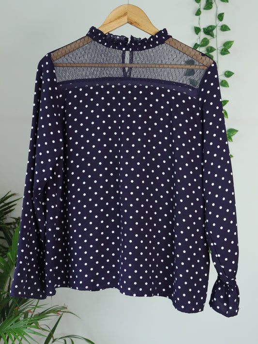 Blue Polka Dots Top - 42"