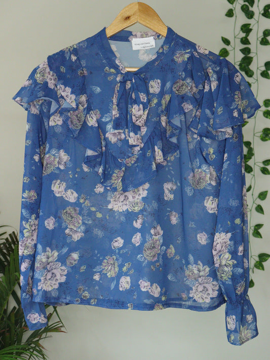 Blue Printed Top - 36"