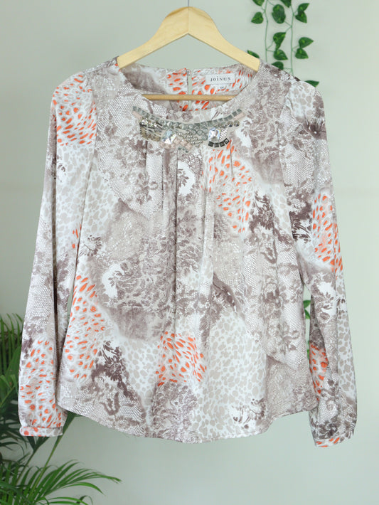 Grey Printed Top - 38"