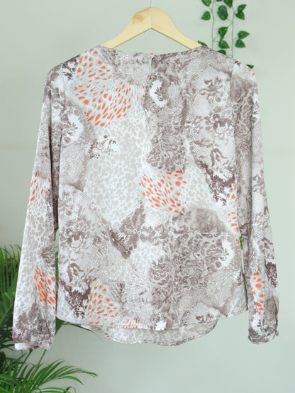Grey Printed Top - 38"