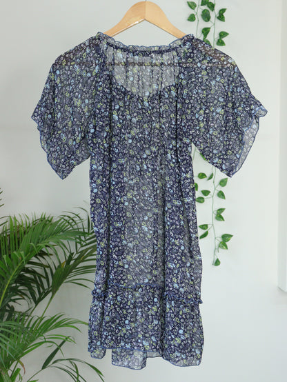 Blue Printed Top - 36"