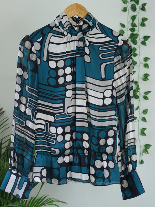 Green Printed Top - 38"