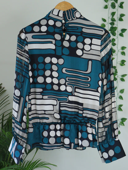Green Printed Top - 38"