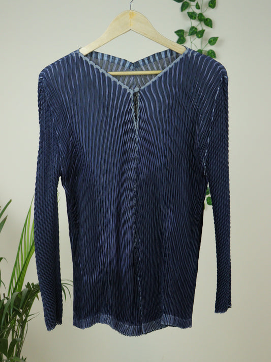 Blue Pleated Top - 40"
