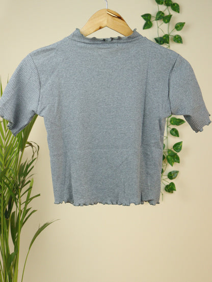 Ribbed Grey Top - 34"