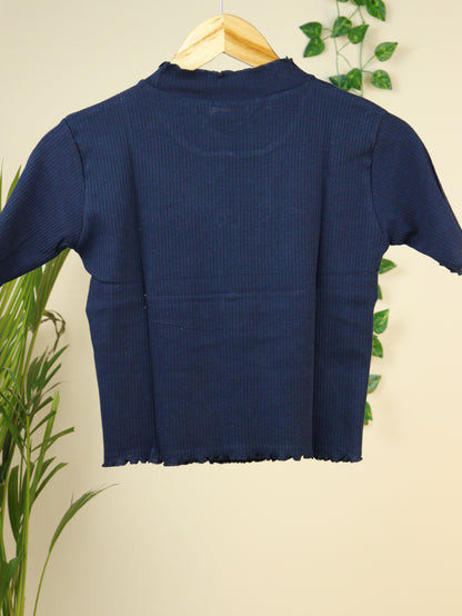 Ribbed Blue Top - 34"