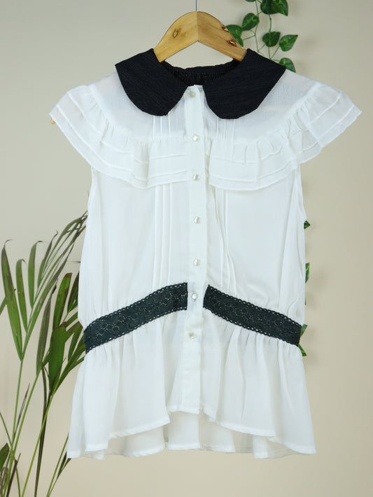 White & Black Top - 34"
