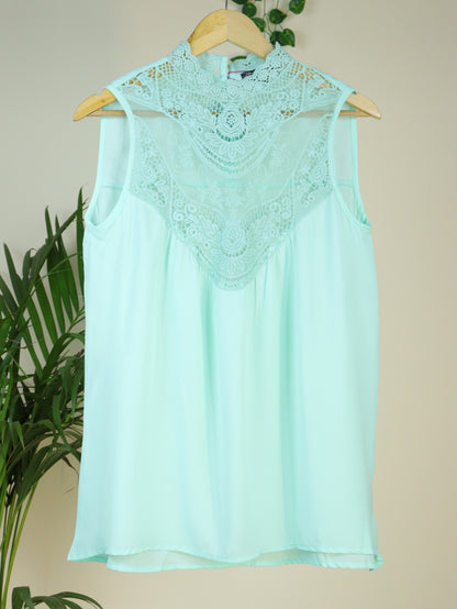 Green Lace Top