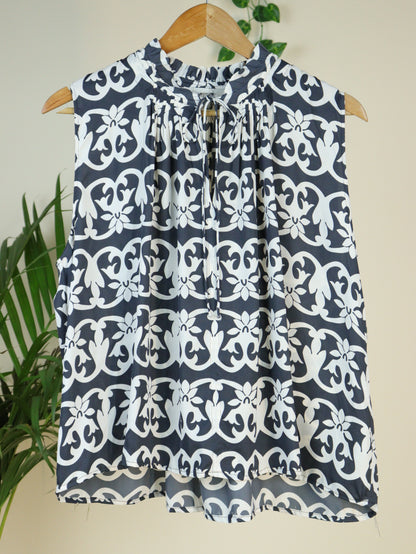 Blue Printed Top - 40"