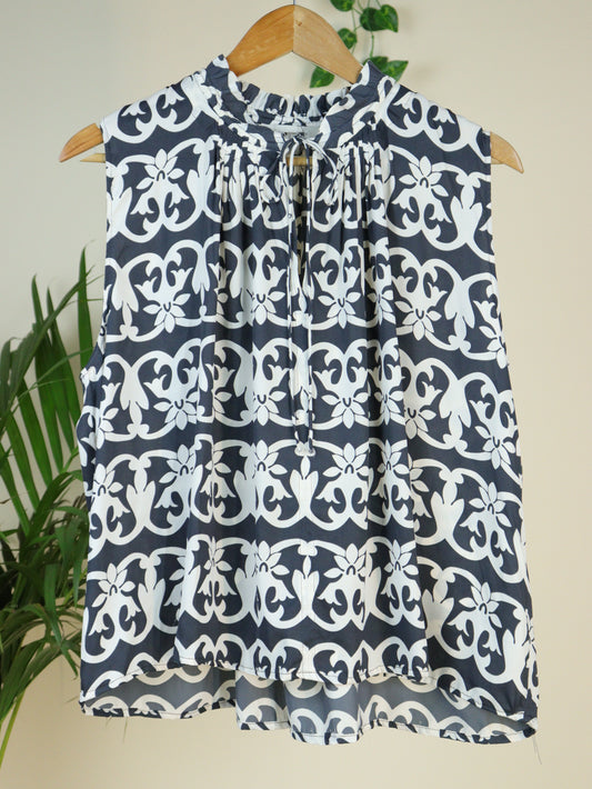 Blue Printed Top - 40"