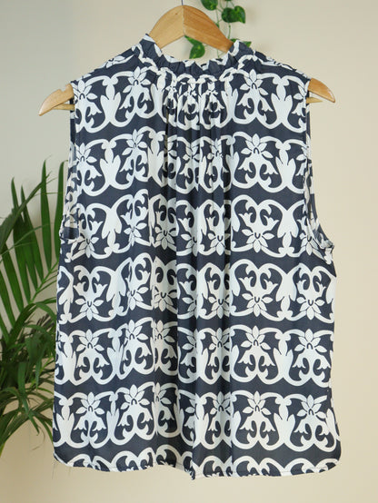 Blue Printed Top - 40"