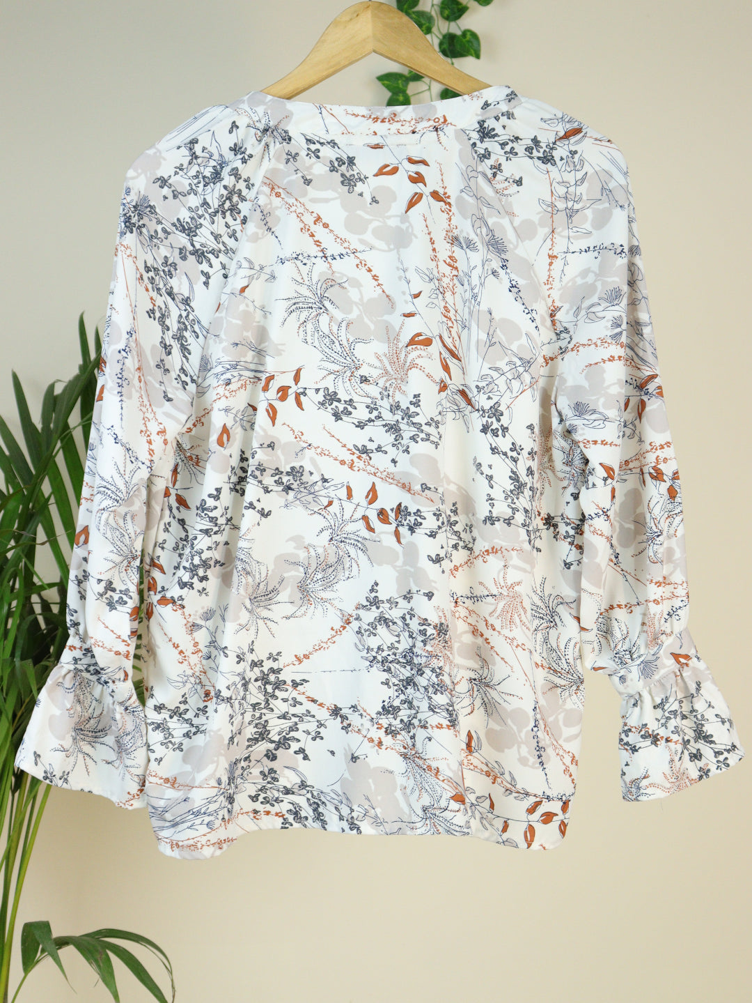 White Printed Top