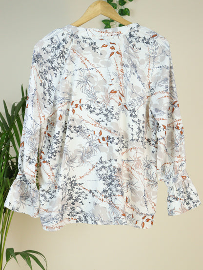 White Printed Top