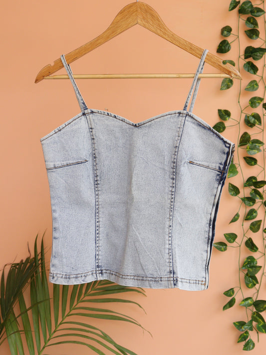 Denim Crop Top - 29"