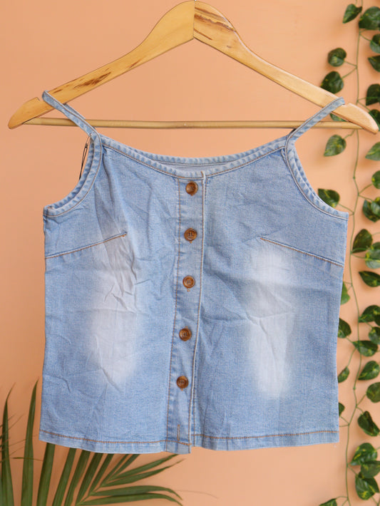 Denim Crop Top - 29 to 32"