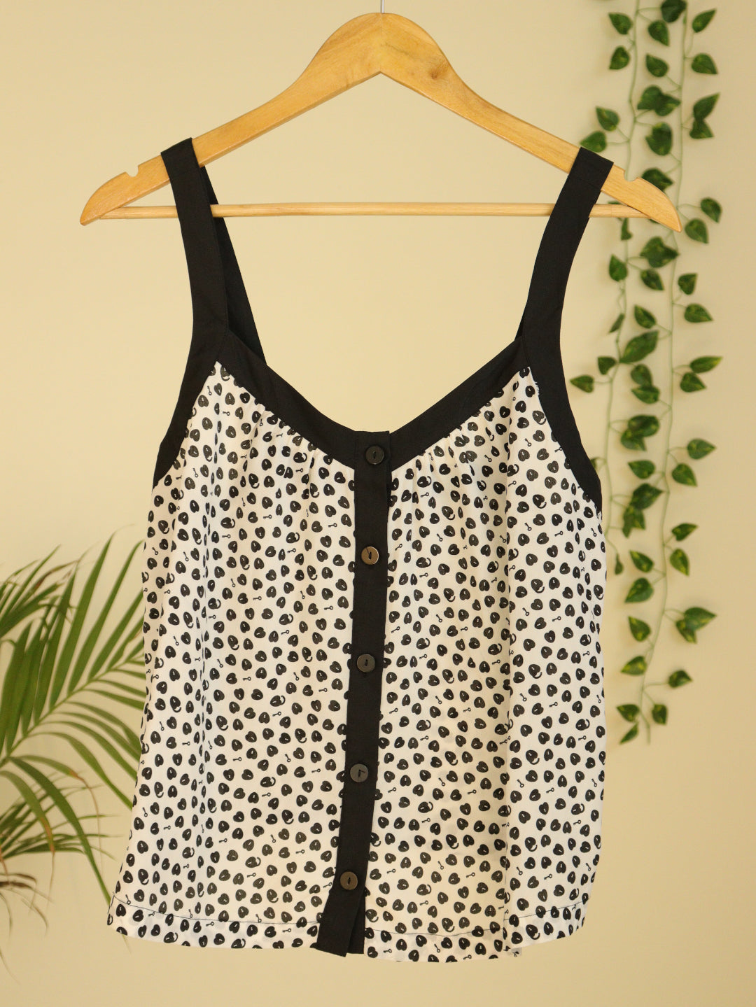 White Printed Top - 34"